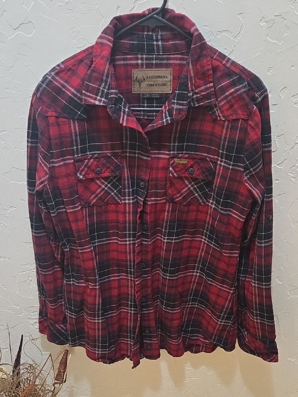 Legendary Whitetails Red and Black Plaid Button-Down Shirt